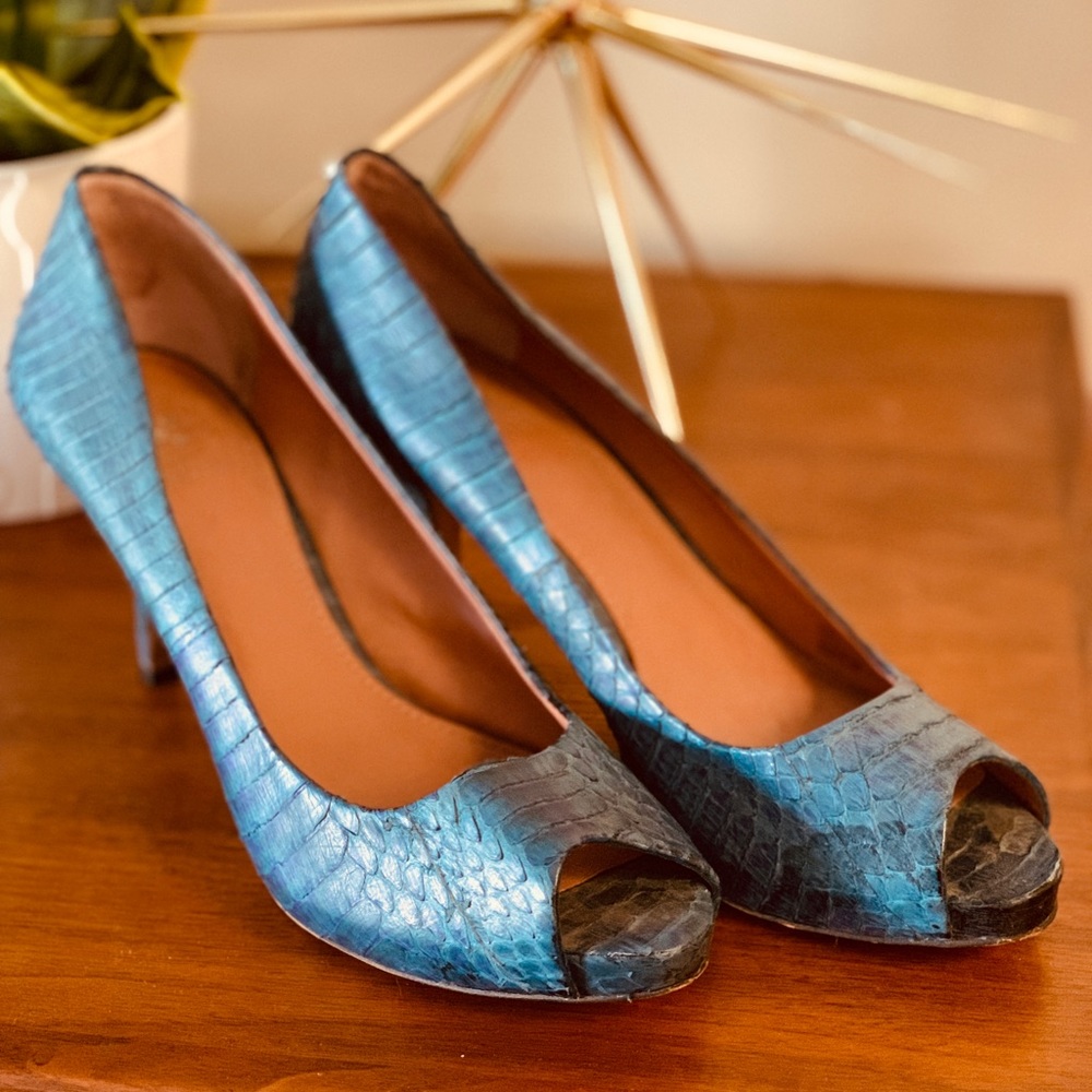 Vince Camuto- Kira Blue Python Leather